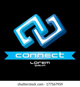 connect icon vector