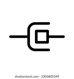 Ilustración de diseño del símbolo del vector de conexión