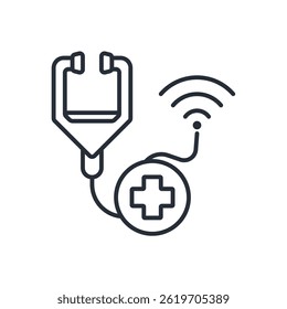 connect icon. vector.Editable stroke.linear style sign for use web design,logo.Symbol illustration.