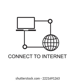 connect to internet icon , technology icon