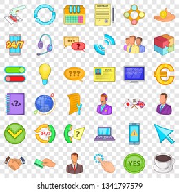 Connect internet icons set. Cartoon style of 36 connect internet vector icons for web for any design