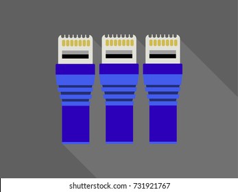 connect  internet line. Icon. symbol isolated on white background. Vector illustration.