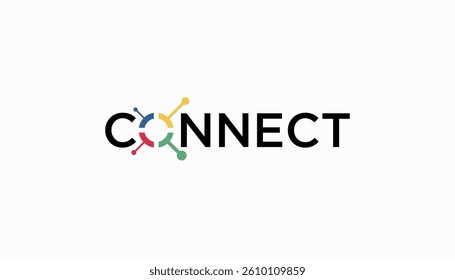 Connect with letter O Logo Design Template Elements