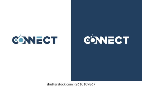 Connect with letter O Logo Design Template Elements
