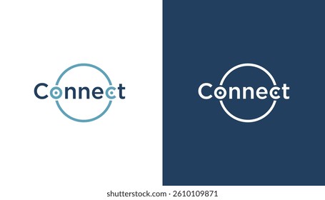 Connect with letter O Logo Design Template Elements