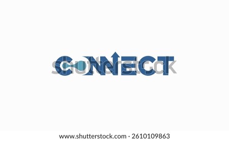 Connect with letter O Logo Design Template Elements