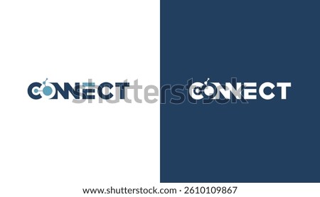 Connect with letter O Logo Design Template Elements