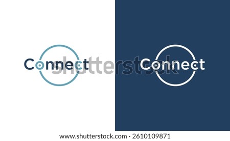 Connect with letter O Logo Design Template Elements