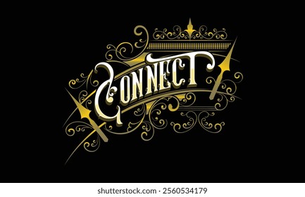 CONNECT lettering custom style design