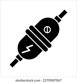 Icono de conexión de línea. Encender y enchufar, símbolo de conexión. logotipo. Razo modificable del diseño de esquema. ilustración vectorial sobre fondo blanco