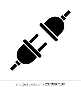 Connect line icon. Power and plug, connection symbol. logo. Outline design editable stroke. vector illustration on white background