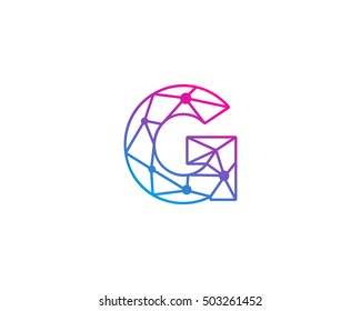 Connect Line Letter G Logo Design Template Element