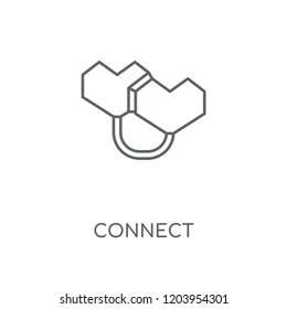 Connect linear icon. Connect concept stroke symbol design. Thin graphic elements vector illustration, outline pattern on a white background, eps 10.