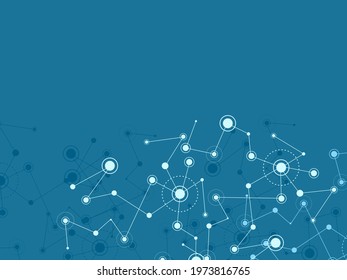 connect lines and dots. Banner template for technology. Vector illustration