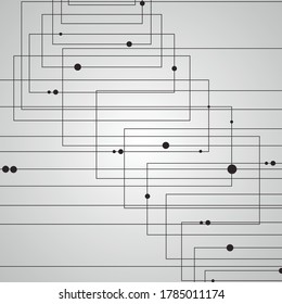 Connect lines squares. Abstract geometric pattern. Digital communication. Vector illustration design. Creative geometric wallpaper
