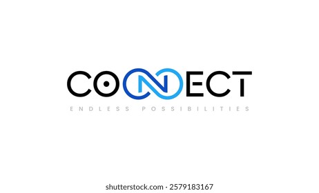 Connect Logo Design with infinity Concept