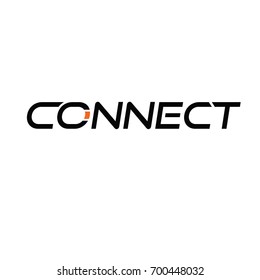 Connect Typography Design Black White Stock Vector (Royalty Free ...