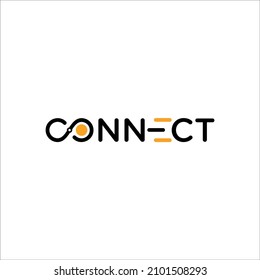 Connect Logo Design Template. Connect Lettering Design. Connect lettering for poster, banner, card, design or print. Vector Eps10