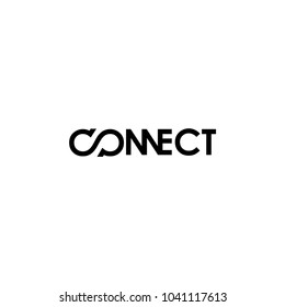 Connect Logo Design Template. S Connect Lettering Design.