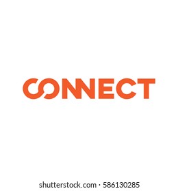 connect logo design template vector