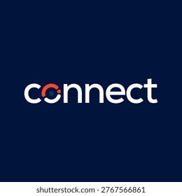 connect logo design, wireless internet network icon symbol vector	