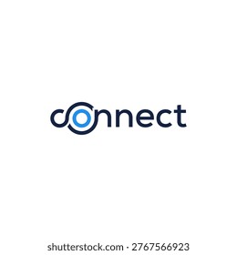 connect logo design, wireless internet network icon symbol vector	