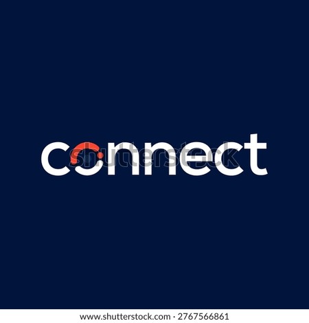 connect logo design, wireless internet network icon symbol vector	