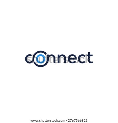 connect logo design, wireless internet network icon symbol vector	