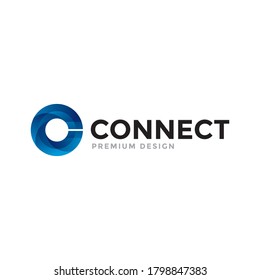 Connect logo icon vector template.