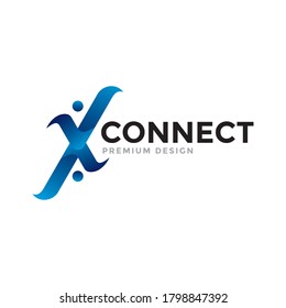 Connect logo icon vector template.