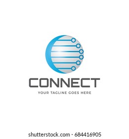 Connect Logo Icon Vector Template Stock Vector (Royalty Free) 684416905 ...