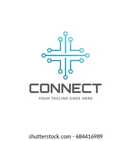 connect logo icon vector template