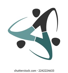 connect logo. people connection logo template Icon Illustration Brand Identity