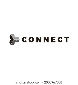 Connect Logo For Technology Brand Concept.