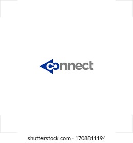  connect logo type arrow design