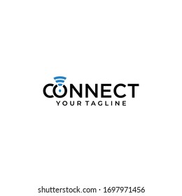 Connect Logo With Wifi Signal