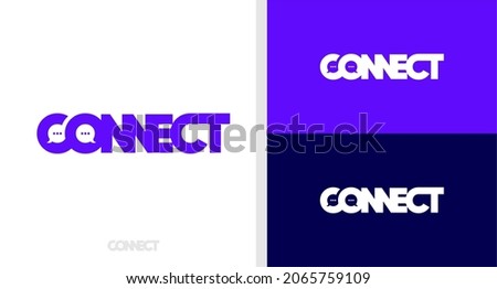 CONNECT LOGO WORDMARK COMUNICATION NEGATIVE