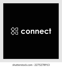 Logo de Connect.Plantilla de logotipo de conexión de personas