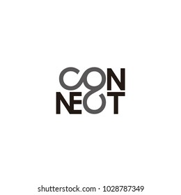 Connect Logotype Design. Modern Connect Logo. Abstract Letter Icons