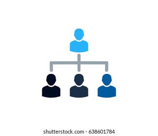 Connect Management User Icon Logo Design Element
