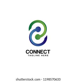 connect modern logo template