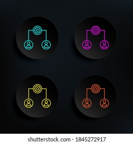 Schließen Sie das Symbol für das dunkle Netzzeichen an. Einfache dünne Linie, Umrissvektor von Web-Icons für i und ux, Website oder mobile Anwendung