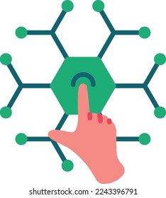 Connect network illustration flat icon illustration
