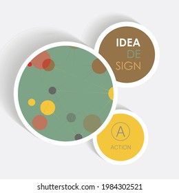 Connect network vector illustration. Single flat icon on the circle