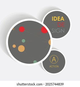 Connect network vector illustration. Single flat icon on the circle