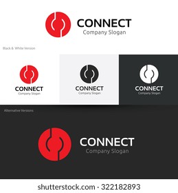 Connect, Networks Business Logo template