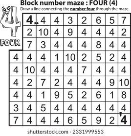 Schließen Sie die Nummer an: Lernen wir Nummer 4
