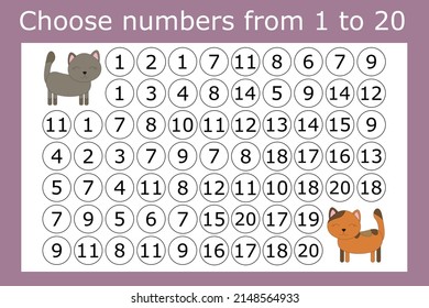 Connect The Numbers From 1 To 20 In The Correct Order And Go Through The Maze