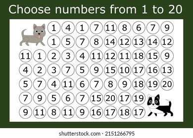 Connect The Numbers From 1 To 20 In The Correct Order And Go Through The Maze