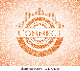 Connect orange mosaic emblem